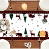 LOZULO Christmas Table Runner Red 40cm Wide 140cm Long Xmas