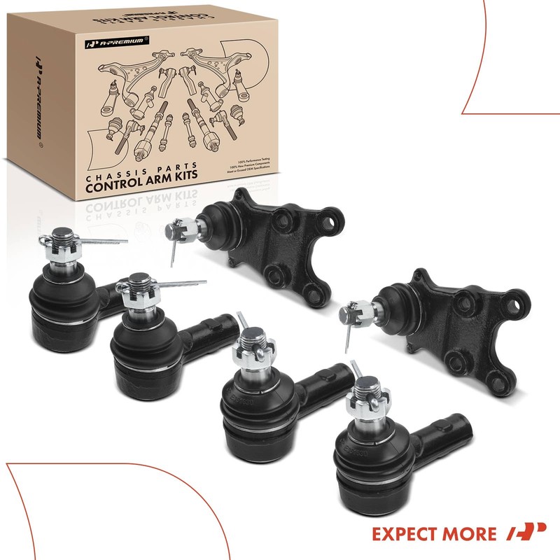 A-Premium Set of 6, Front Lower Ball Joint, Inner Outer