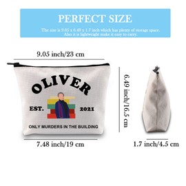 Only Murders Inspired Zipper Pouch Upper West Side Gift Oliver Est. 2021 True Crime Podcast Gift Makeup Bag for OMITB Show Fans (Oliver Bag EU)