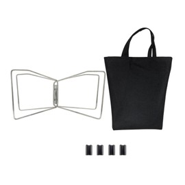 Perfeclan Foldable Cooler Stand Ice Box Holder Metal with Carry Bag Folding Luggage Rack Water Container Stand for Travel BBQ Cooking, Silver