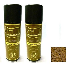 Hair Enhancer LIGHT BROWN for thinning hair loss 5oz, Two Pack