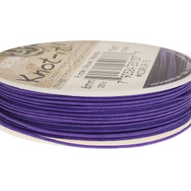 The Beadsmith Knot-it Nylon Cord - Chinese Knotting Cord, Purple Color, 0.8 mm Diameter, 15-Meter Spool