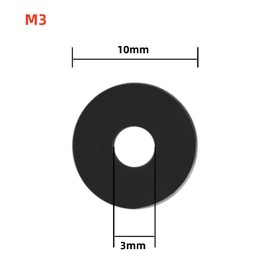 Stainless Steel Black Spacer Color General Purpose (M3/M4/M5/M6), Fine Adjustment, Set of 100 (M3 - 100 Sheets)