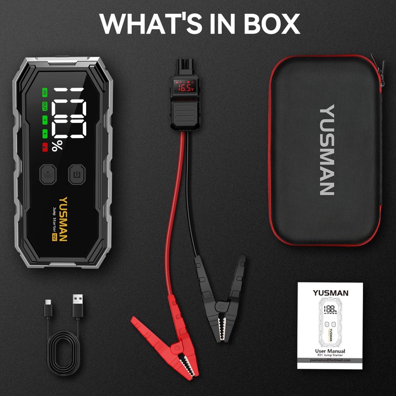 YUSMAN Car Jump Starter, 8000A 12V Jump Battery Pack (All