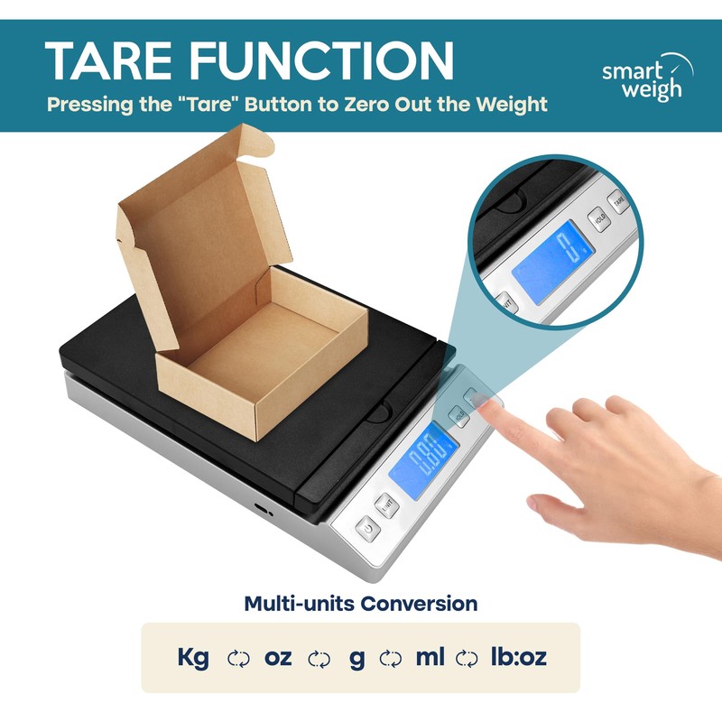 Smart Weigh Digital Shipping Scale 66LB x 0.1oz Hold and