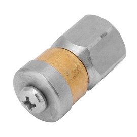 1/4bsp Sewer Jetter Nozzle Reverse Air Nozzle Jetter Nozzle Stainless Steel Rotating Hose Nozzle For Pressure Washer For Tube Cleaning 250 Bar/3625 Psi​