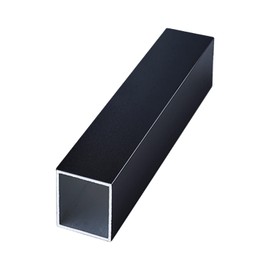 Surprecision Aluminum Square Tube Wall Thickness 1mm, Width 20mm, Height 20mm, Length 1000mm/39.37" Matte Black Aluminum Tubing for Home Furnishing and Construction Decoration 1 Pcs