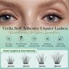 VYRILA Self-Adhesive Lash Cluster, Pre-Glued Clusters, Pop-On Faux Eyelashes, 3D