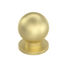 homdiy 30 Pack Matte Gold Cabinet Knobs, Round Brushed Brass Drawer Dresser Handles Ball Metal Kitchen Hardware for Cupboard, 1 Inch