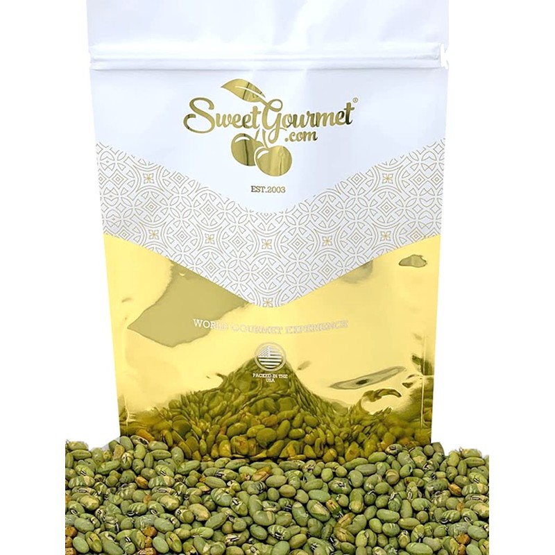 SweetGourmet Lightly Salted Dry Roasted Imported Edamame Green Soybeans, 2.5