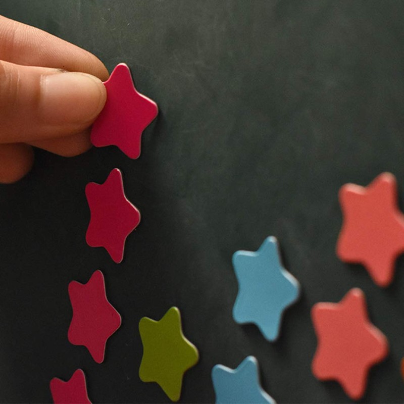 Kisangel Letter Stickers 120pcs 2cm Star Refrigerator Magnets Small Reward