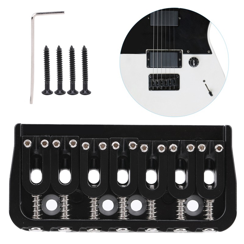 Electric Guitar Bridge 7 Strings GA891 Fixed Musical Accessories Black