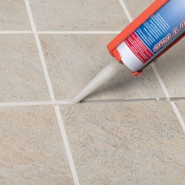 MAPEI Mapesil T Plus 100% Silicone Sealant, Waterproof & Flexible Caulk, Color-Matched to MAPEI Grout, Interior & Exterior Use, Tile, Bathroom, DIY, 10.1 oz Tube, Clear