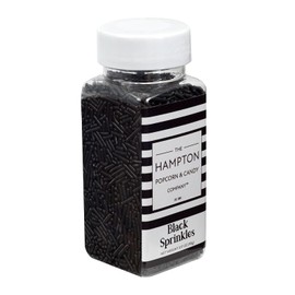 Black Sprinkles Jimmies 3.17 oz, Sprinkles For Cake Decorating, Cake Sprinkles, Sprinkles For Baking, Ice Cream & More, The Hampton Candy Company