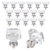 coolnews 16 Pack Glass Cabinet Knobs, Square Crystal Dresser Drawer