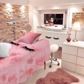 Ivarunner Lash Blanket, Summer Blanket Soft Lash Blanket for Lash Bed Couch Lash Room Decor, Get Well Gifts for Women, Mom, Girl, Best Friend Esthetician Flannel Fleece Throw Blanket 60"x 50"