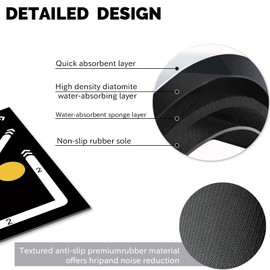 Hoquare Football Footstep Training Mat, Soccer Footstep Training Silent Auxiliary Equipment, 60×90cm Non Slip Dribble Ball Control Training Carpet Sports for Kids Adults(Without Ball)