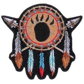 Ivamis Trading Native American Embroidered Patch, 4.1x3.9 inch, Cutout, Sew-on/Iron-on, 1 Piece