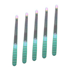 Baluue Stainless Steel Nail Files Set 5pcs Manicure Pedicure Buffers for Fingernails and Toenails Sturdy Nail Care Tools for Home and Travel