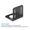sourcing map Motor Bracket Motor Mounting Holder 68x65x68mm Black for
