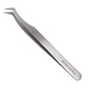 Stainless Steel Micro Tweezers Precision Forceps Semi Angled Curved, Premium