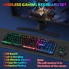 CHONCHOW USB Wireless Gaming Keyboard and Mouse Combo, LED Backlit