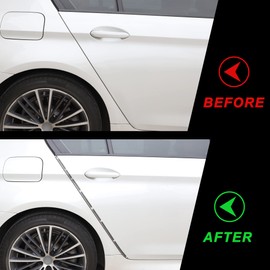 TOMALL Bling Car Door Guard Crash Bumper Crystal Anti-Scratch Strip Sticker Crystals Car Door Bumper Protector Accessory DIY for Interior and Exterior Decoration Styling Accessories Black