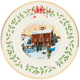 Lenox 887099 2019 Holiday Barn Scene Plate