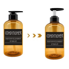 Qikuver Empty Pump Bottles, 3 Pieces, 300 ml, Plastic, Refillable, for Toiletries, Liquid Storage, Dispenser for Lotion, Shampoo, Shower Gel, Cream (Yellow 300 ml)