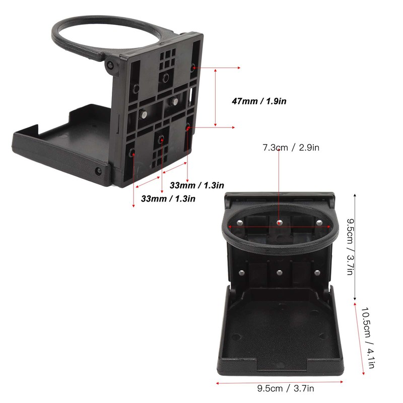 2 Pcs Folding Cup Holder 73mm Compact Space Saving Foldable