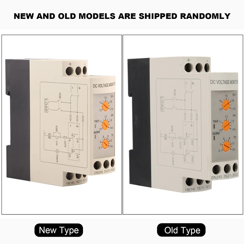 Voltage Monitoring Relay Over Under Voltage Protector 35mm DIN Rail