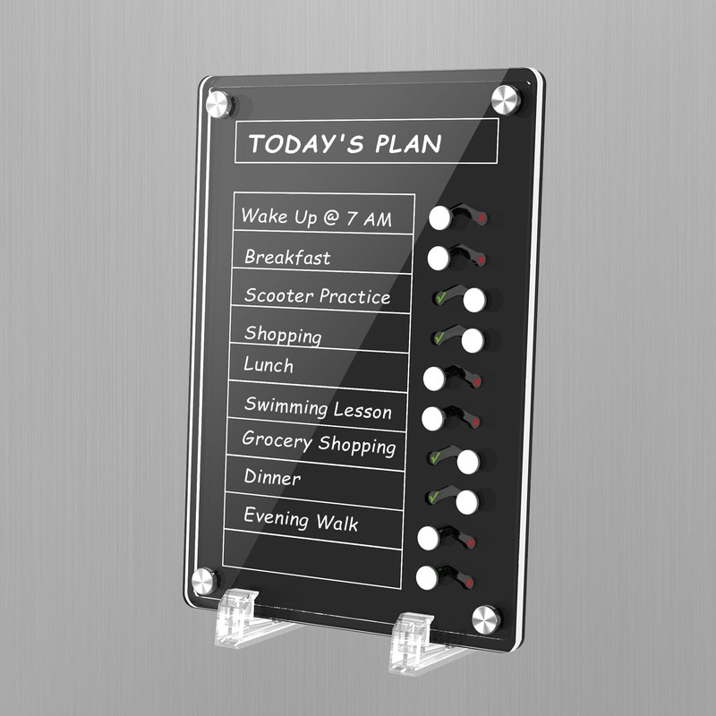 NiHome Magnetic Acrylic to Do List Planning Board with Sliders