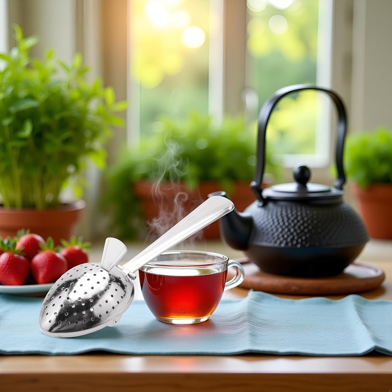 Silver Stainless Steel Tea Infuser Strainer Spoon Loose Leaf Filter