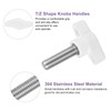 uxcell 4Pcs Tee Wing Knobs Thumb Screws, M8 x 30mm