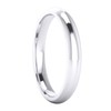 Unisex Sterling Silver 3mm Super Heavy Court Shape Polished Wedding