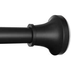 Adjustable Shower Curtain Rod 31-104 Inch, Never Rust Stainless Steel Black Tension Rod, 1" Heavy Duty No-Drill for Bathroom, Kitchen & Closet