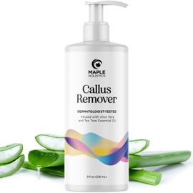 Exfoliating Callus Remover for Feet Care - Urea Foot Cream for Calluses and Dry Feet with Aloe and Tea Tree Essential Oil - Foot Callus Remover for Cracked Dead Corned and Rough Skin (8 Fl Oz)
