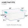 Tribello 6-Pack 12 Qt Stackable Plastic Storage Bins with Lids