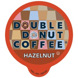 Hazelnut Coffee in Recyclable Single Serve Coffee Pods for all Keurig Coffee K Cups Brewers, from Double Donut, 80 cups