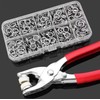 100 Sets Metal Snaps Buttons with Fastener Pliers Press Tool