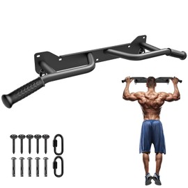 Kipika Heavy Duty Wall Mounted Doorway Pull Up Bar, Multifunctional Chin Up Bar, Portable Fitness Door Bar, Body Workout Home Gym System (A: 39" Wall Mount Pull Up Bar)