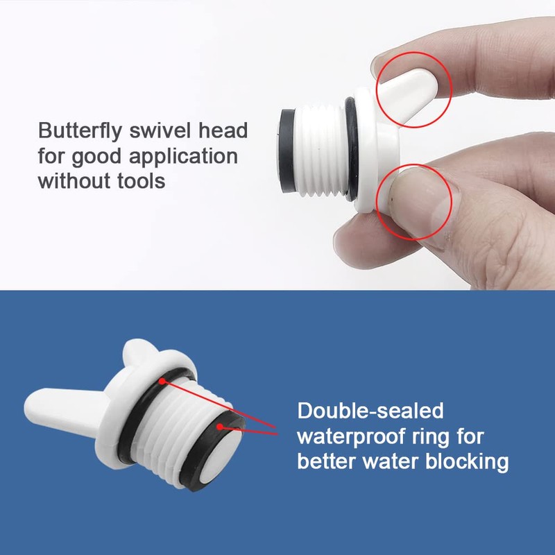 HLIWS Threaded Plug 15 Pieces 1/2 Inch Pipe Plugs Male