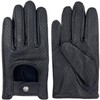 Zjjseloru Mens Genuine Lambskin Leather Driving Gloves Unlined, Touchscreen, Black,
