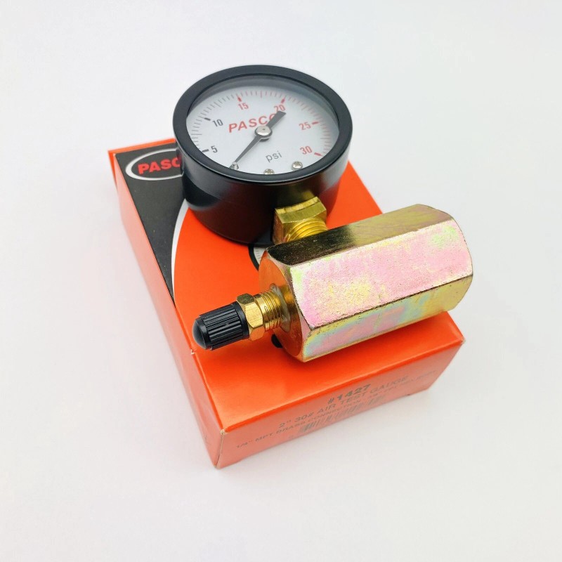 PASCO #1427 2" 30#P AIR TEST GAUGE 1/4" MPT BRASS
