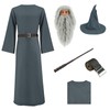 Wizard Costume with Wigs Beards Pagan Tunic Costume Wizard Cloak