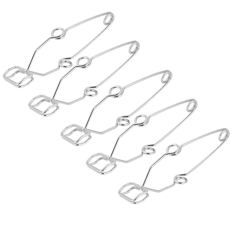Pack of 5 Spring Steel Test Tube Clip Clamp Labs