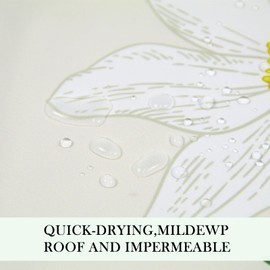 LIVETTY Shower Curtain Plant Curtain Floral Shower Curtains for Bathroom Quick-Drying Kitchen Curtains Machine Washable with 12 Hooks-Multi-Color