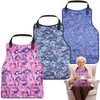 Adult Bibs-3 Pcs Washable Clothing Protector with Upgraded Crumb Catcher,