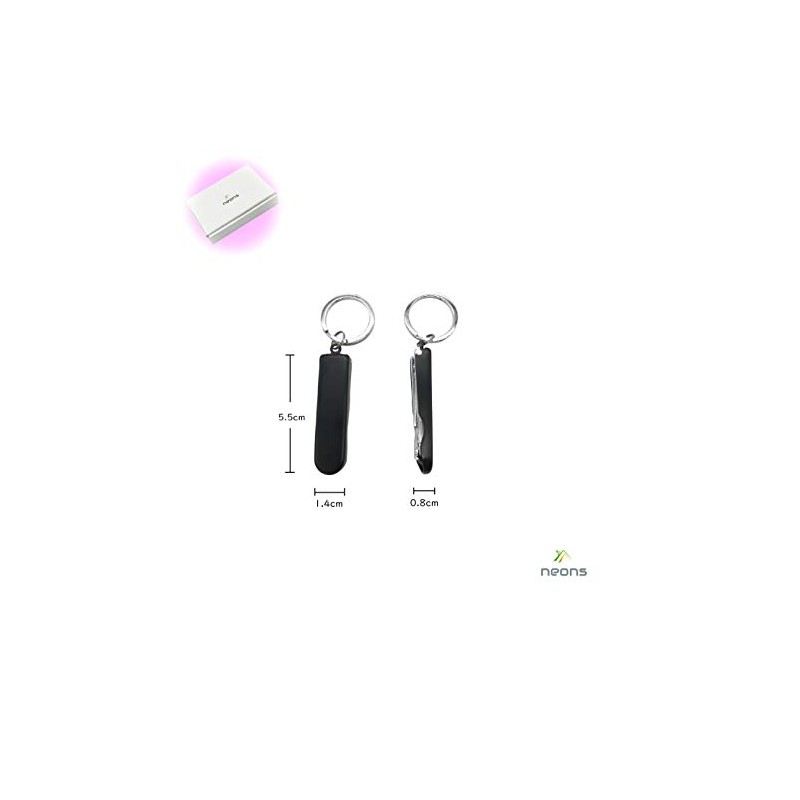 NEONS Nail Clipper Small Ring Small Foldable Nail Clipper (Black)
