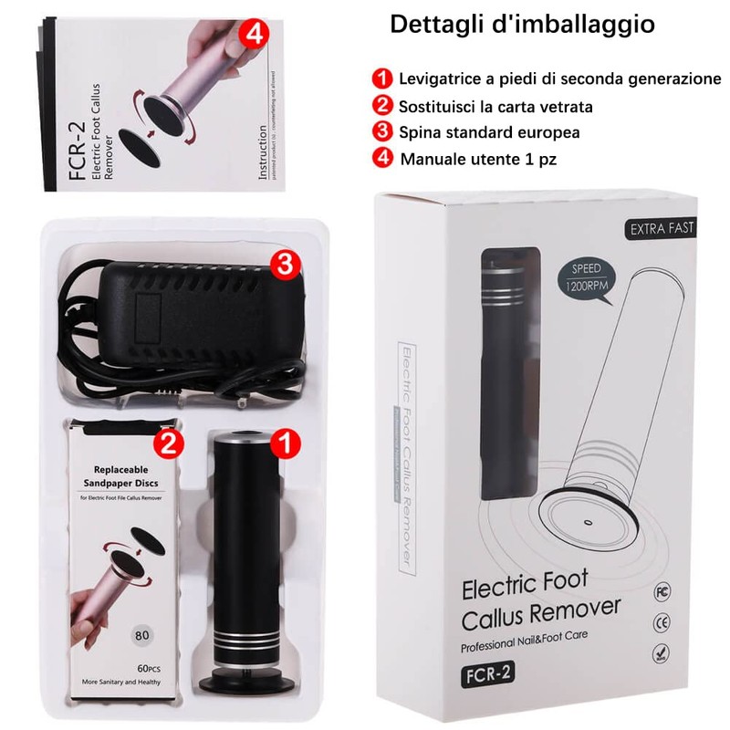 Electric Roller, Adjustable Speed, Professional Electric Foot File for Pedicure